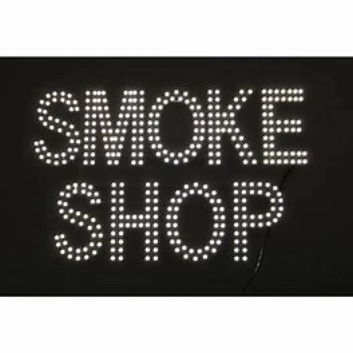 LED SIGN W/ REMOTE - LARGE SMOKE SHOP WHITE