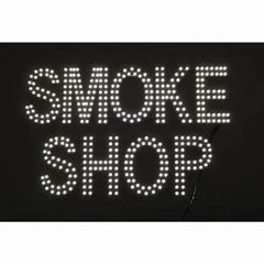 LED SIGN W/ REMOTE - LARGE SMOKE SHOP WHITE
