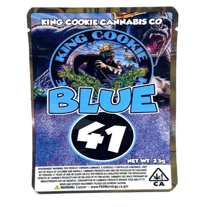 SMOKE PROOF BAGS 100CT - KING COOKIE CANNABIS CO - BLUE 41