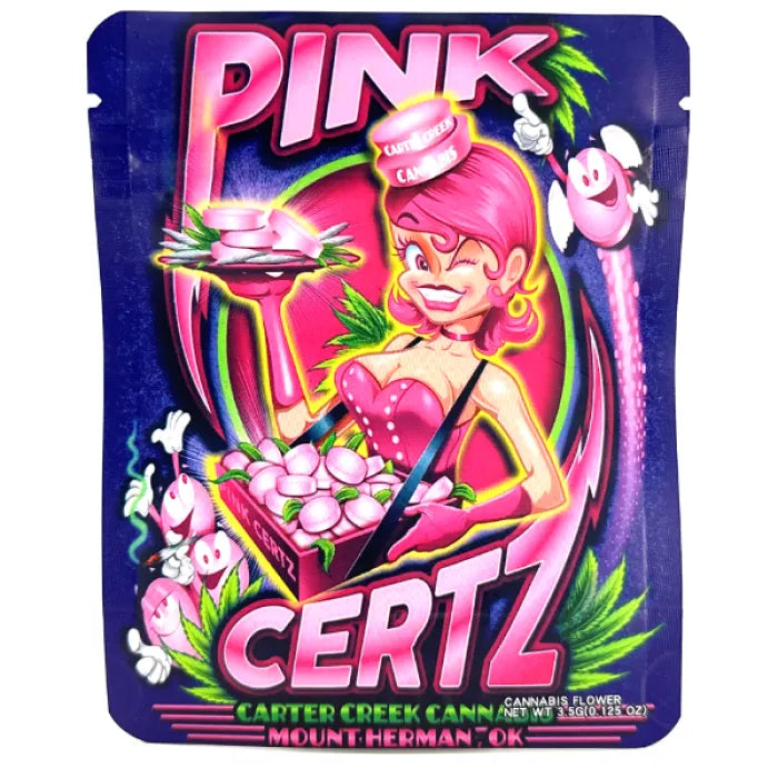 SMOKE PROOF BAGS 100CT - PINK CERTZ