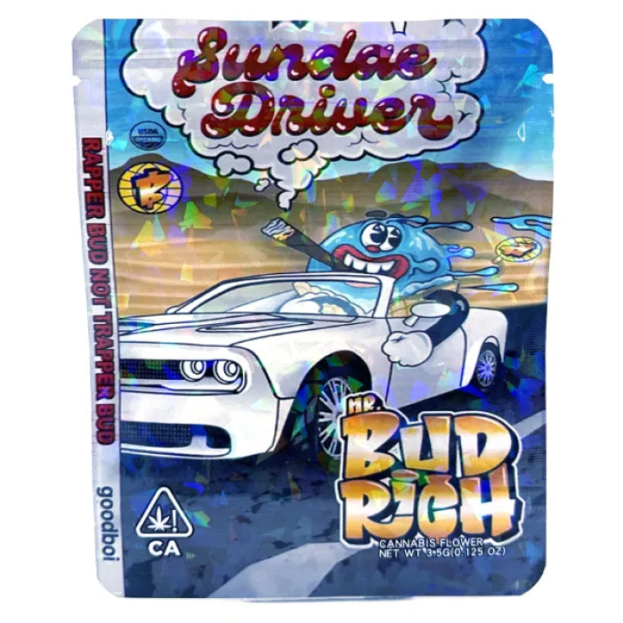 SMOKE PROOF BAGS 100CT - SUNDAE DRIVER MR. BUD RICH