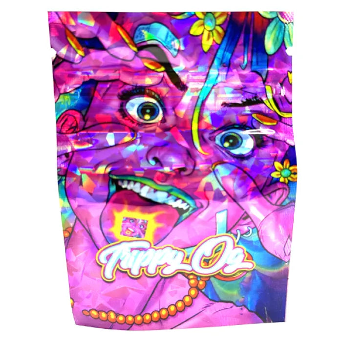 SMOKE PROOF BAGS 100CT SMALL - TRIPPY OG PURPLE FACE