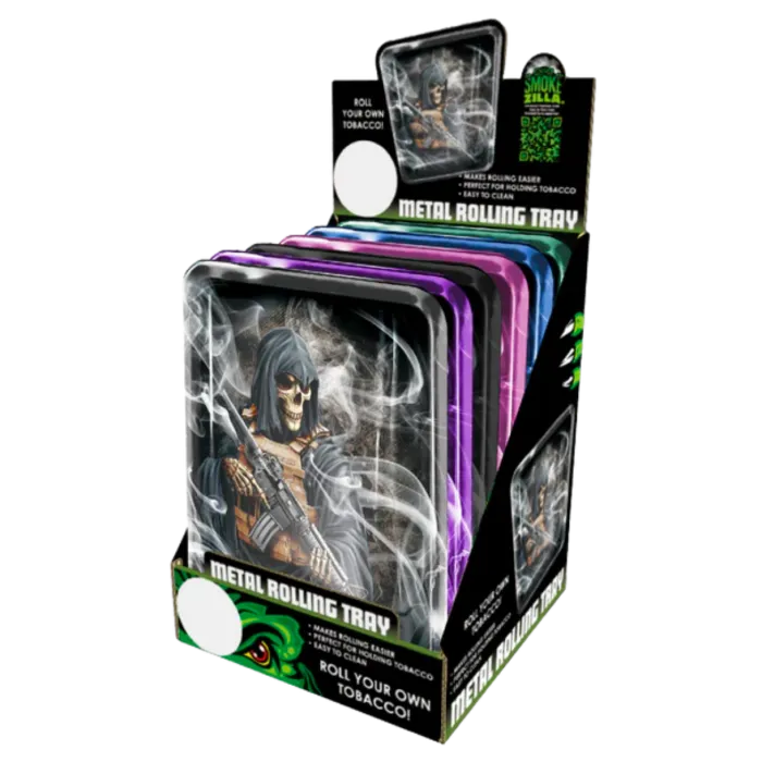 SMOKEZILLA METAL ROLLING TRAY 6CT