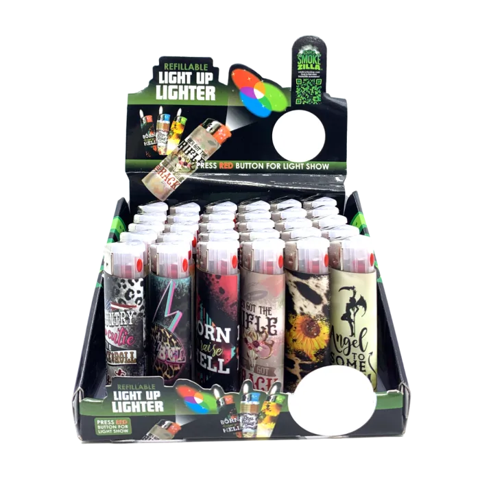 SMOKEZILLA COUNTRY GIRL REFILLABLE LIGHTERS 023248