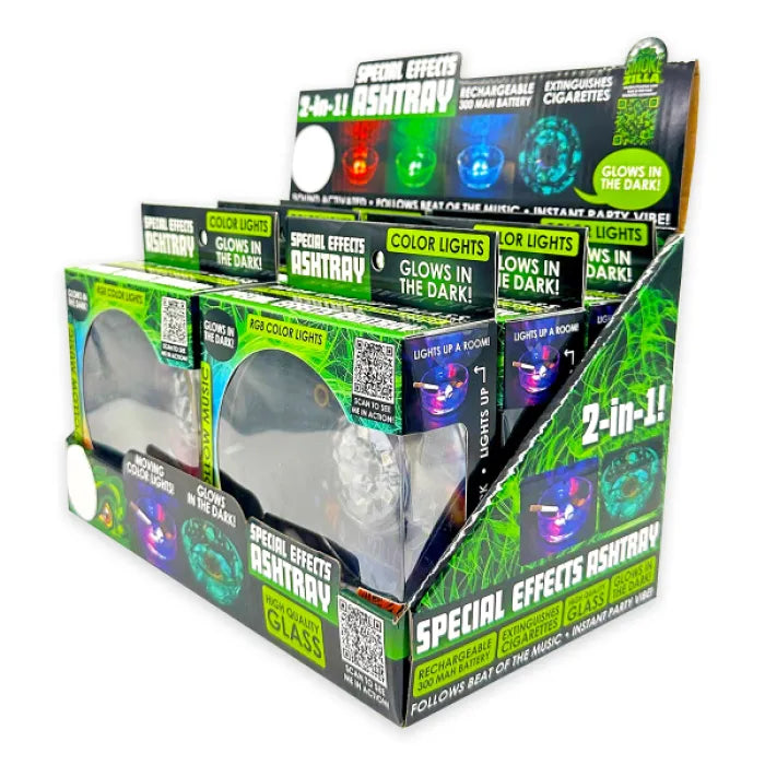 SMOKEZILLA RGB GLASS ASHTRAY 23744
