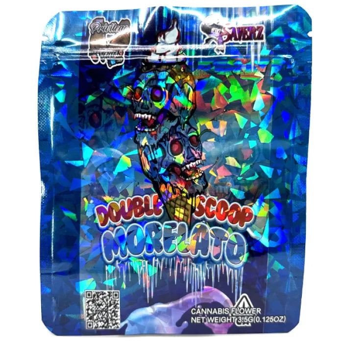 SMOKE PROOF BAGS - DOUBLE SCOOP MORELATO SKULLS ICE CREAM