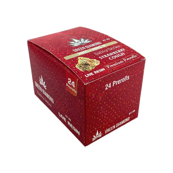 GREEN DIAMOND HHC HHCP PRE ROLL 24CT - STRAWBERRY COUGH SATIVA