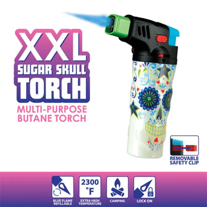 SMOKEZILLA TORCH 024622 MOLDED SKULL XXL - ASSORTED