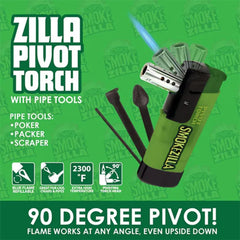 SMOKEZILLA TORCH 030027 90 DEGREE PIVOT WITH PIPE TOOLS - ASSORTED