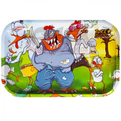 TOKE BUDDY METAL ROLLING TRAY MEDIUM 11 - BIRDS 2