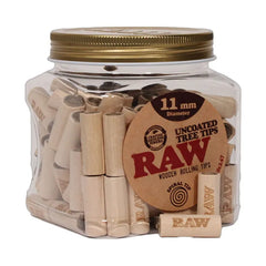 RAW UNCOATED TREE TIPS ROLLIN PAPER JAR 100PK