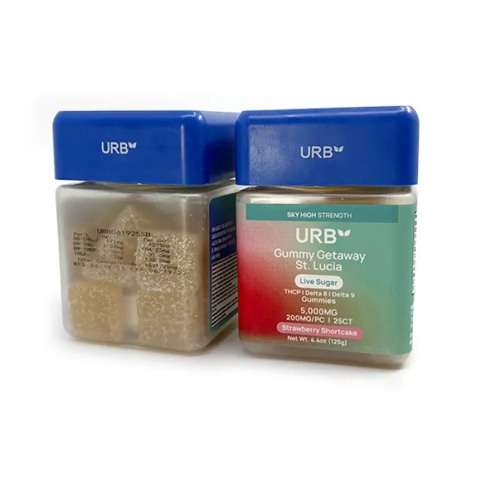 URB GUMMY GETAWAY ST. LUCIA THCP D8 D9 5000MG 25CT
