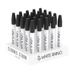 WHITE RHINO DAB STRAWS W/SILICONE CAPS