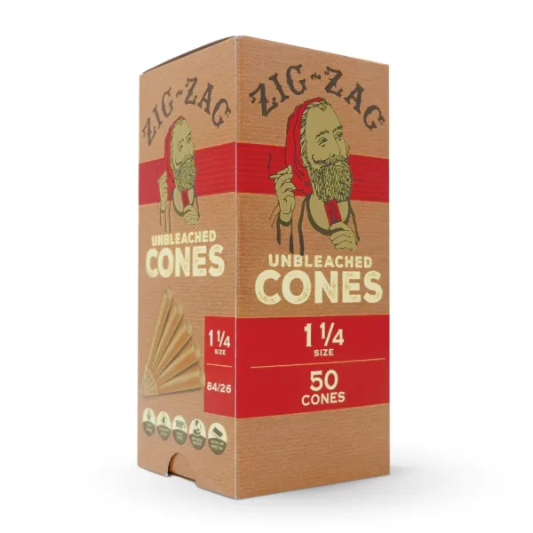 ZIG ZAG UNBLEACHED CONES 1 1/4 MINI BULK