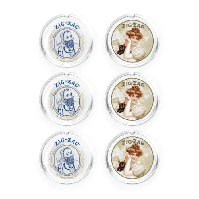 ZIG ZAG GLASS ASHTRAYS