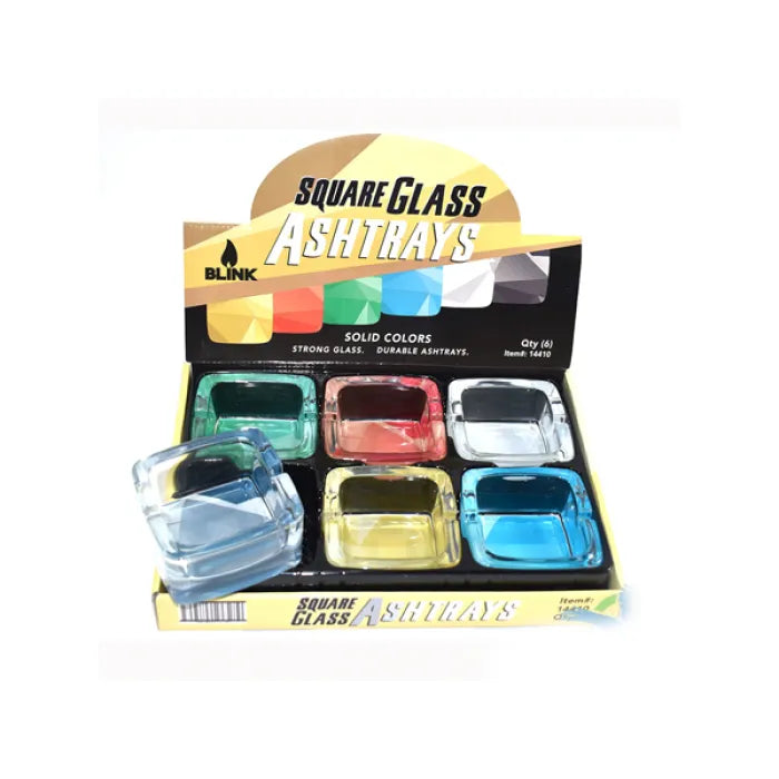 BLINK SQUARE GLASS ASHTRAY