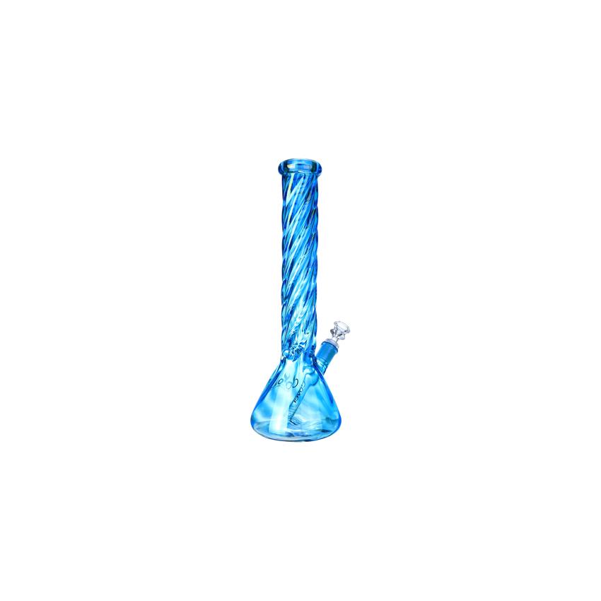 Clover 15" 7mm Swirl Waterpipe - Colors May Vary - (1 Count)