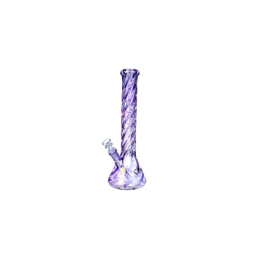 Clover 15" 7mm Swirl Waterpipe - Colors May Vary - (1 Count)