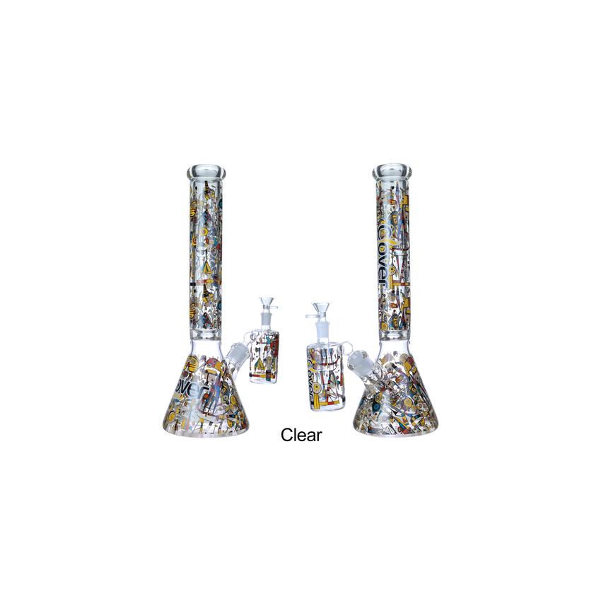 Clover 16" 9mm Waterpipe with Ash Catcher (1 count)