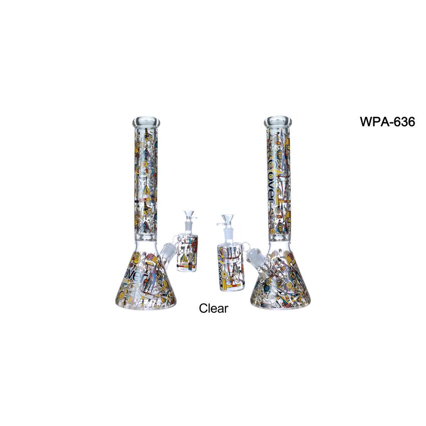 Clover 16" 9mm Waterpipe with Ash Catcher (1 count)