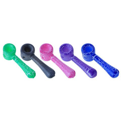 Clover 5" Crackle Handpipe - Colors May Vary- (1 Count)