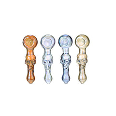 Clover 5.7" Skull Top Handpipe - Colors May Vary - (1 Count)