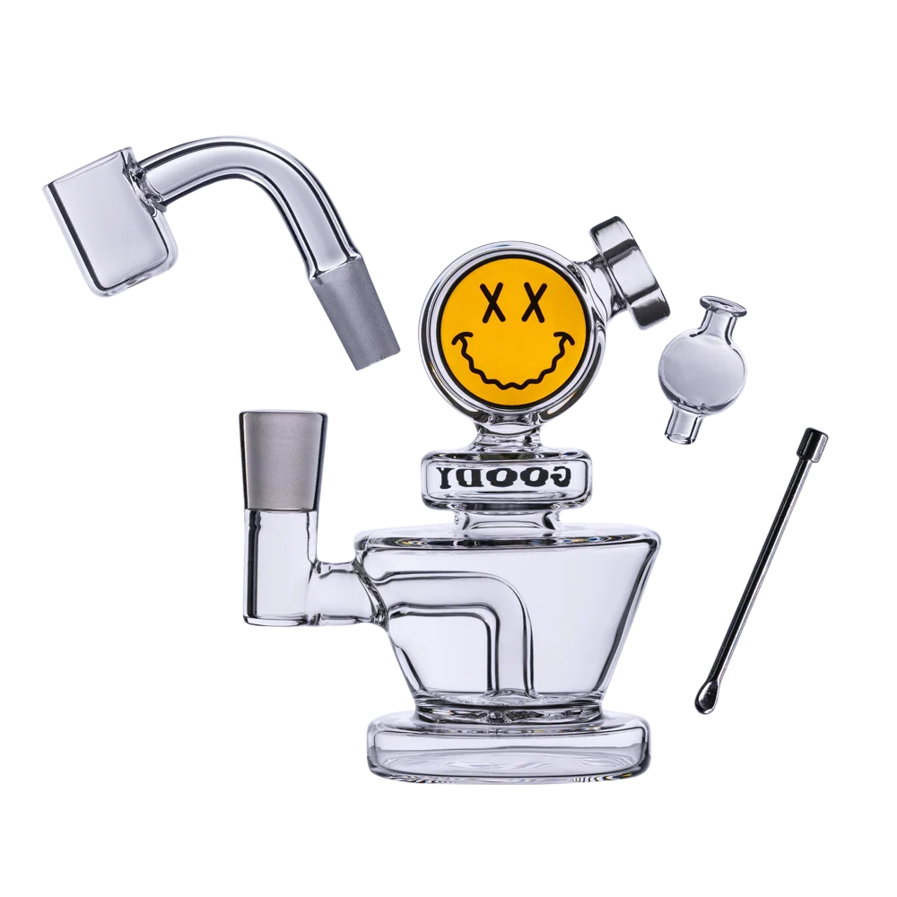 Goody Glass Big Face 4 Piece Mini Rig - Various Colors - (1 Count)