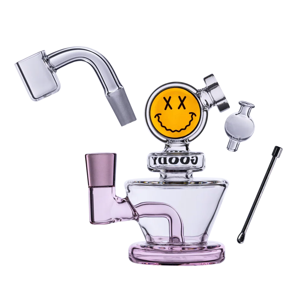 Goody Glass Big Face 4 Piece Mini Rig - Various Colors - (1 Count)
