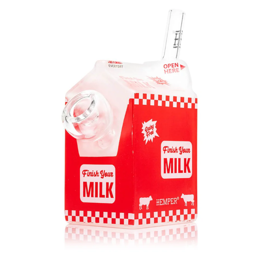 HEMPER Weedies Milk Carton Glass Water Pipe - (1 Count)