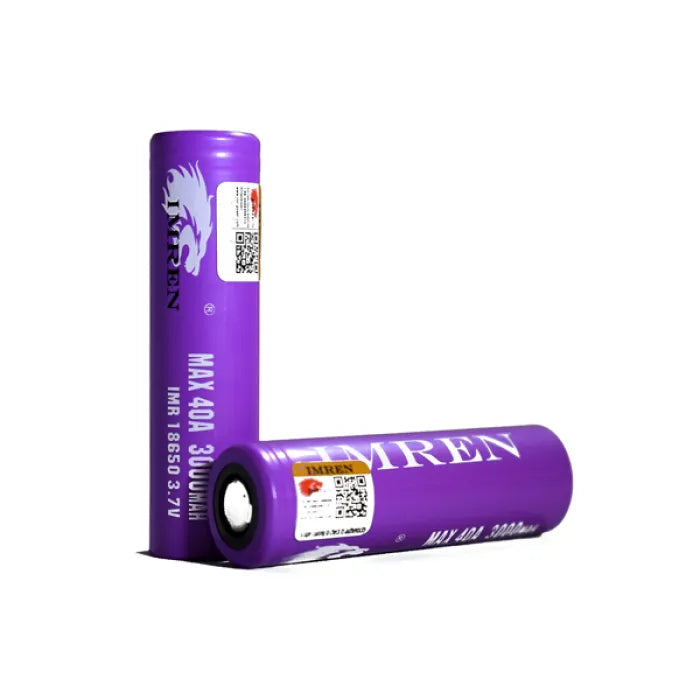 IMREN PURPLE 18650 3000MAH 40A 2PK