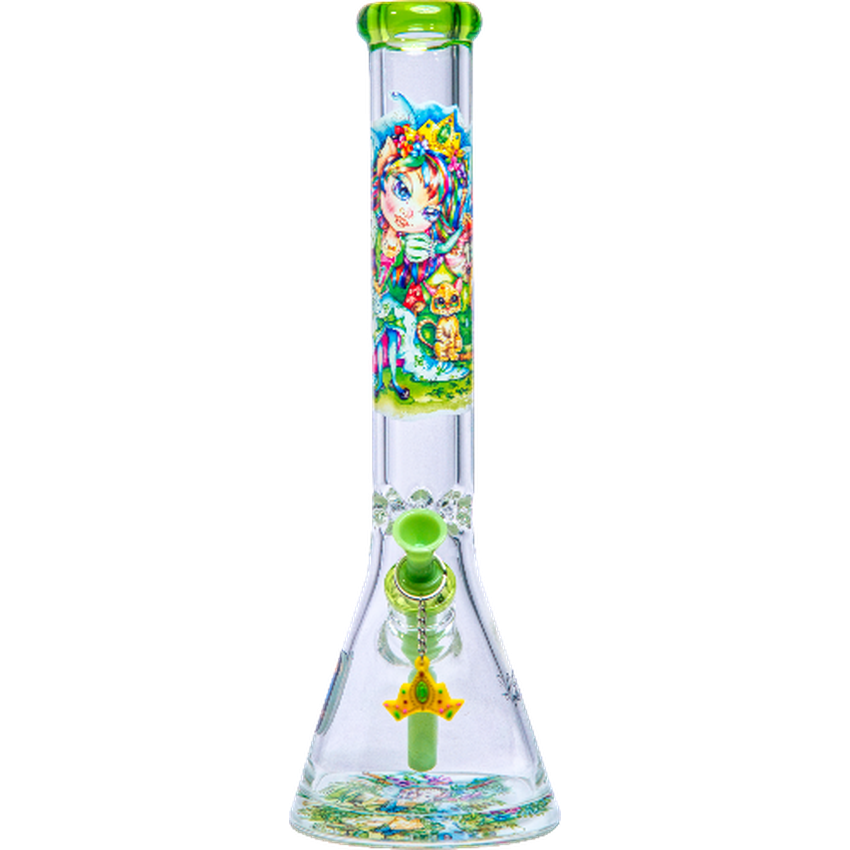 Influenced Brandz X Linda Biggs 15" Beaker Bong - Design May Vary - (1 Count)