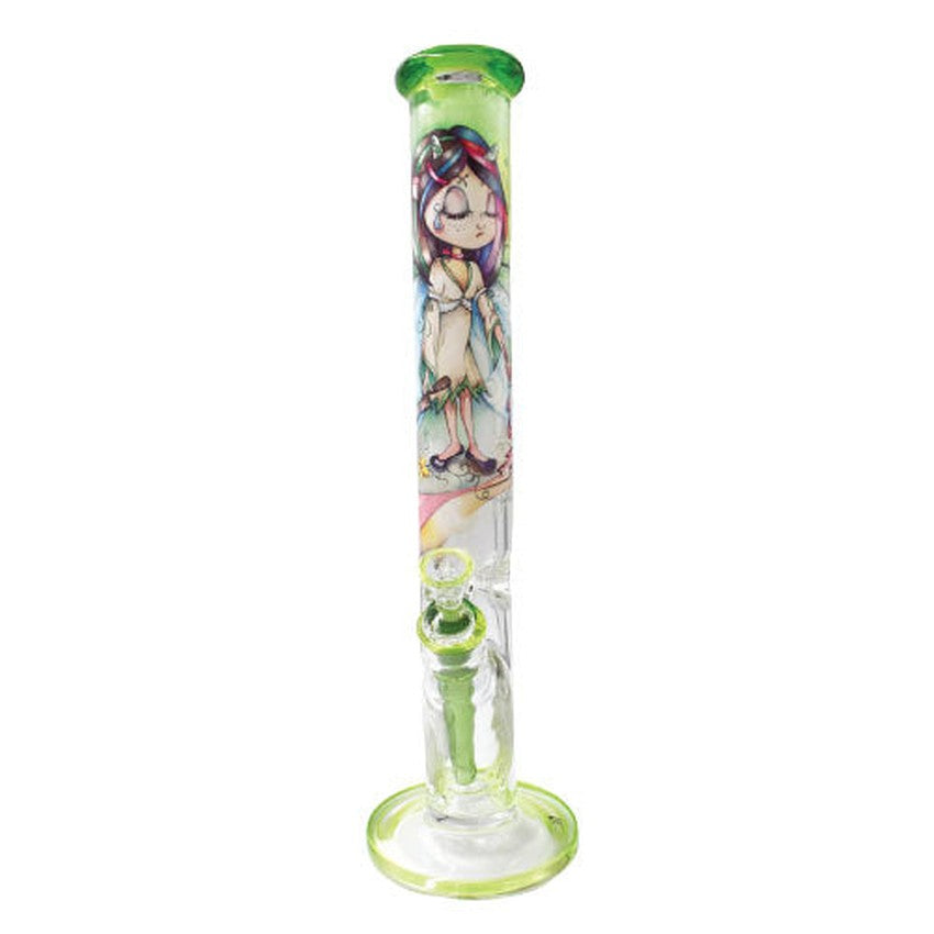 Influenced Brandz X Linda Biggs 15" Straight Bong - Design May Vary - (1 Count)