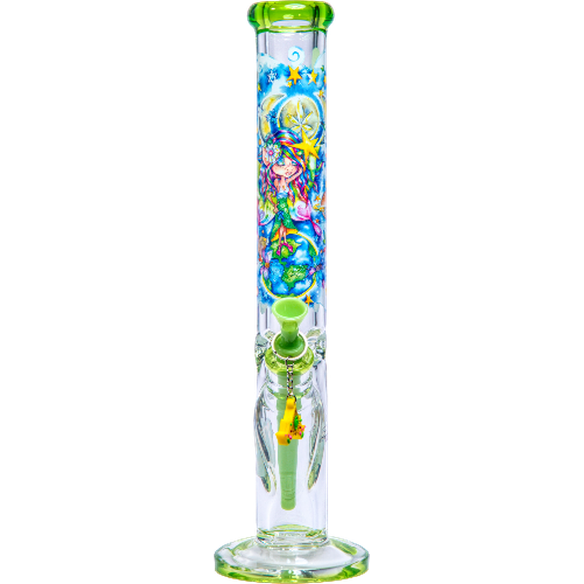 Influenced Brandz X Linda Biggs 15" Straight Bong - Design May Vary - (1 Count)