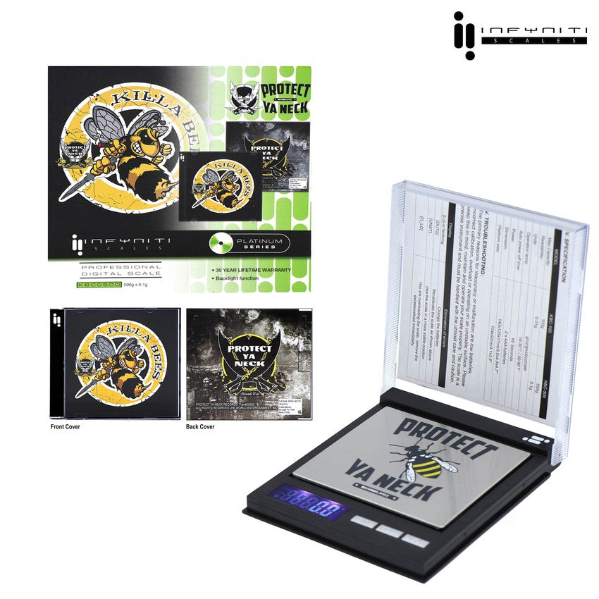 Infyniti Scales Protect Ya Neck Records - Killa Bees Cd Scale - 500g x 0.1g - (1 Count)