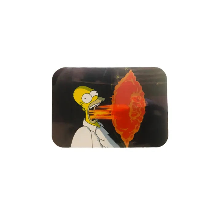 SMALL METAL MAGNETIC TRAY HOMER BREATHING FIRE