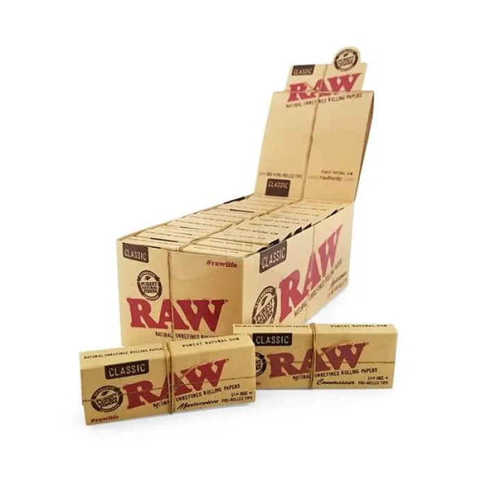 RAW MASTERPIECE CLASSIC 1 1/4 W/PREROLLED TIPS