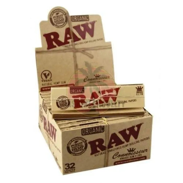 RAW ORGANIC CONNOISSEUR KING SIZE SLIM + TIPS