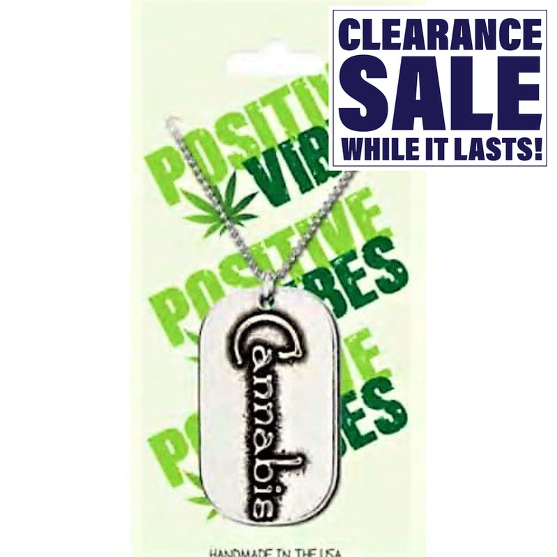 Positive Vibes Charm & 18" Ball Chain - Various Designs - (1 Count)
