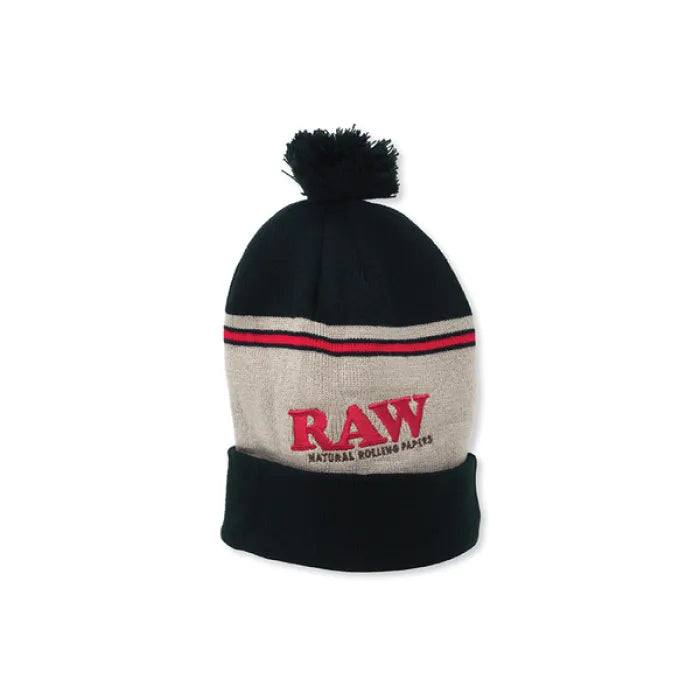 RAW KNIT HAT BLACK BROWN