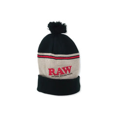 RAW KNIT HAT BLACK BROWN