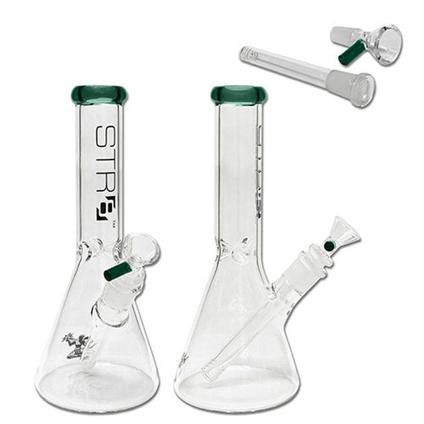 STR8 10" Water Bubbler Beaker W/ Ice Catcher - Various Colors - (1 Count)