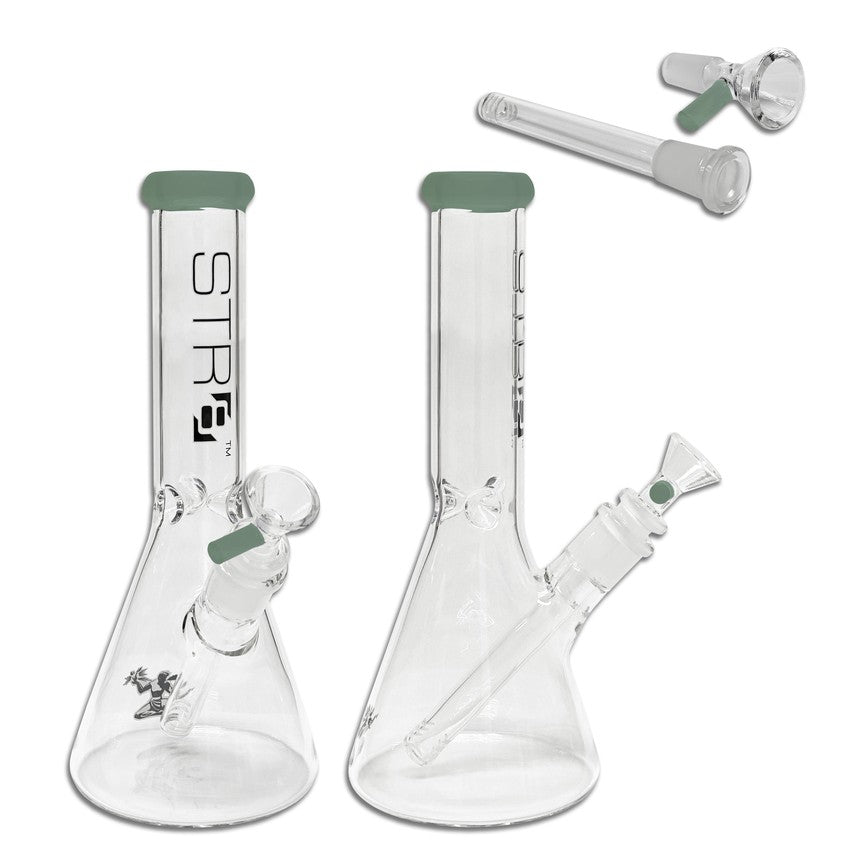 STR8 12" Water Bubbler Beaker W/ Ice Catcher - Various Colors - (1 Count)