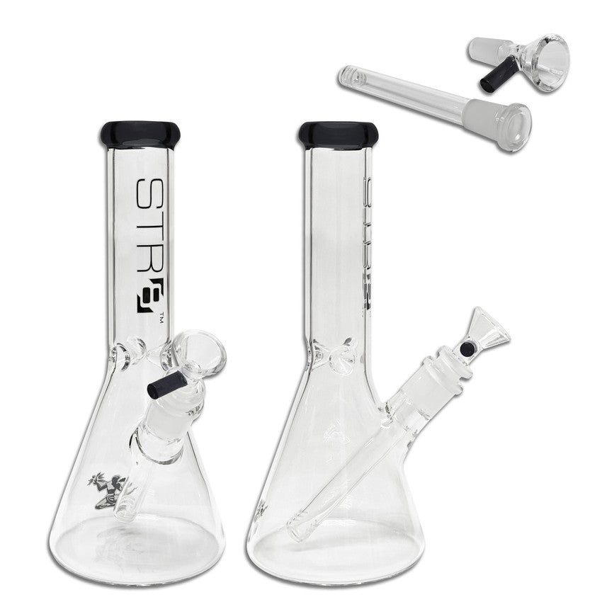 STR8 12" Water Bubbler Beaker W/ Ice Catcher - Various Colors - (1 Count)