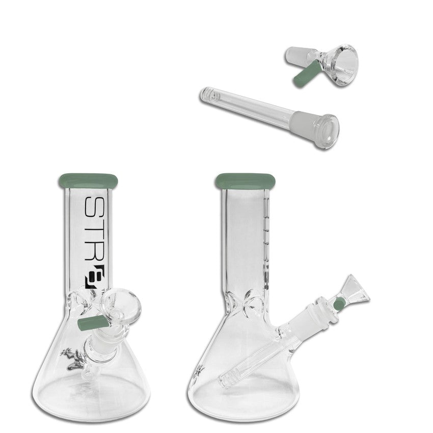 STR8 8" Water Bubbler Beaker W/ Ice Catcher - Various Colors - (1 Count)