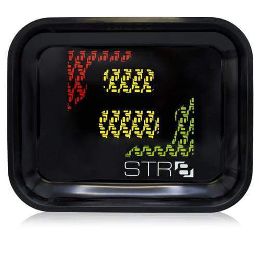 STR8 Metal Rolling Tray - Rollin Rasta - Medium, And Large - (1 Count)