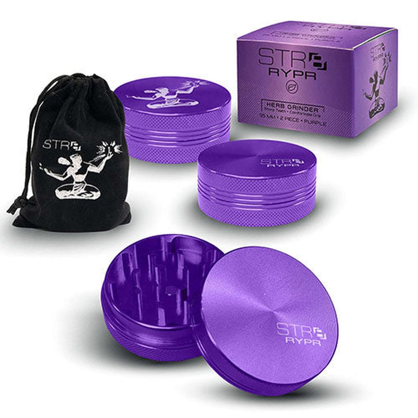 STR8 RYPR Aluminum Grinder - 2 Piece - 55mm - Various Colors - (1 Count)