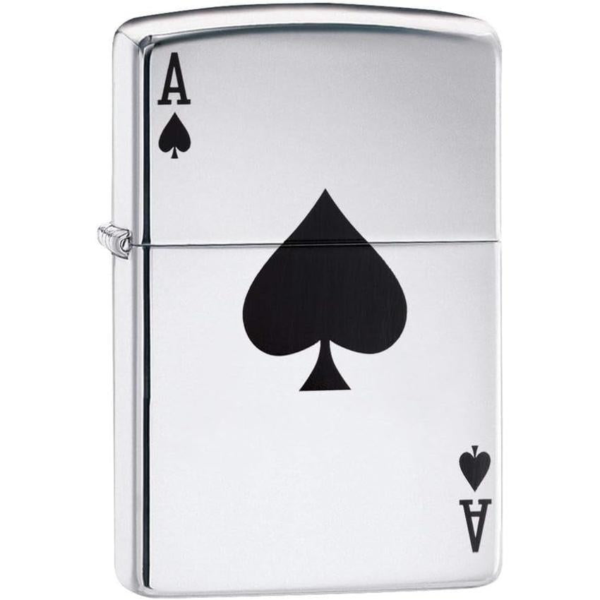 ZIPPO Ace of Spades Chrome Lighter - (1 Count)