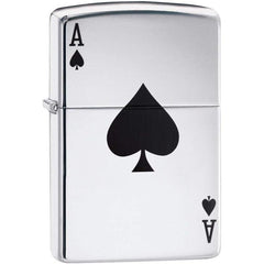ZIPPO Ace of Spades Chrome Lighter - (1 Count)