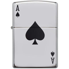 ZIPPO Ace of Spades Chrome Lighter - (1 Count)