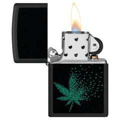 ZIPPO Pixel Leaf Design Lighter Black Matte - (1 Count)